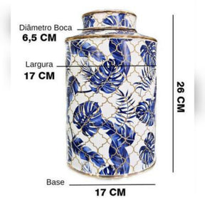 Decorative Vase Blue or White Pot(Set Of 2)