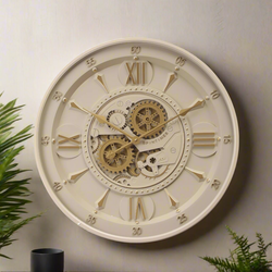 Gears Clock Ireland Line Wall Clock Round