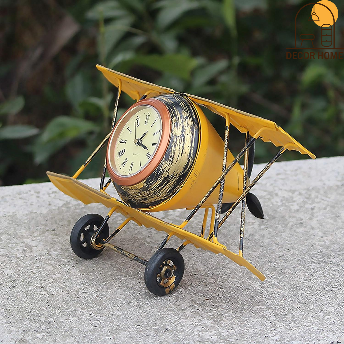 Metal Retro Airplane Clock