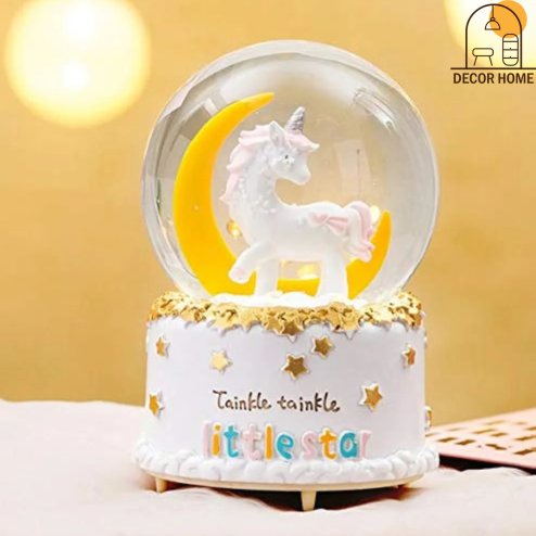 Moon Unicorn Crystal Ball Globe