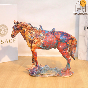 Multicolor Horse Sculpture