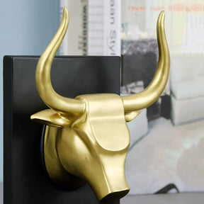 Bull Head Bookend