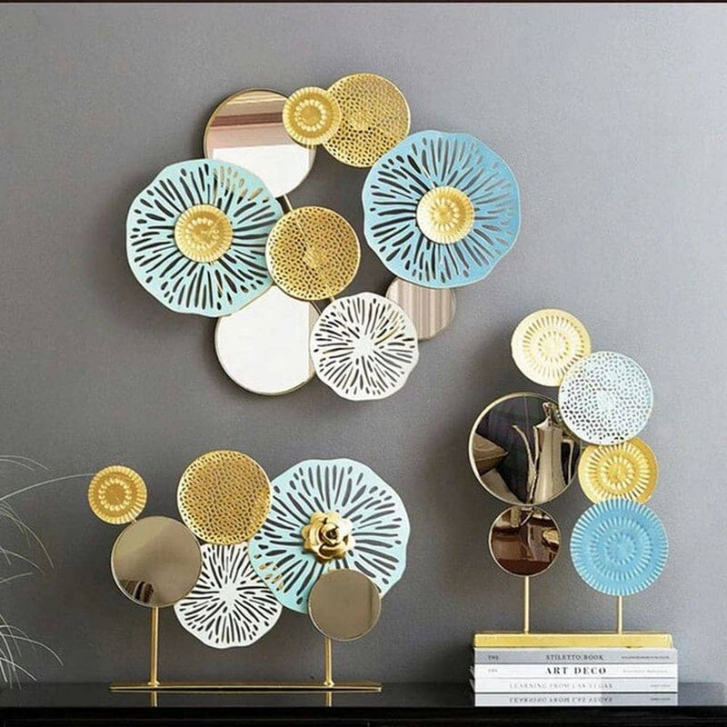 Metallic Round Shaped Wall Decor