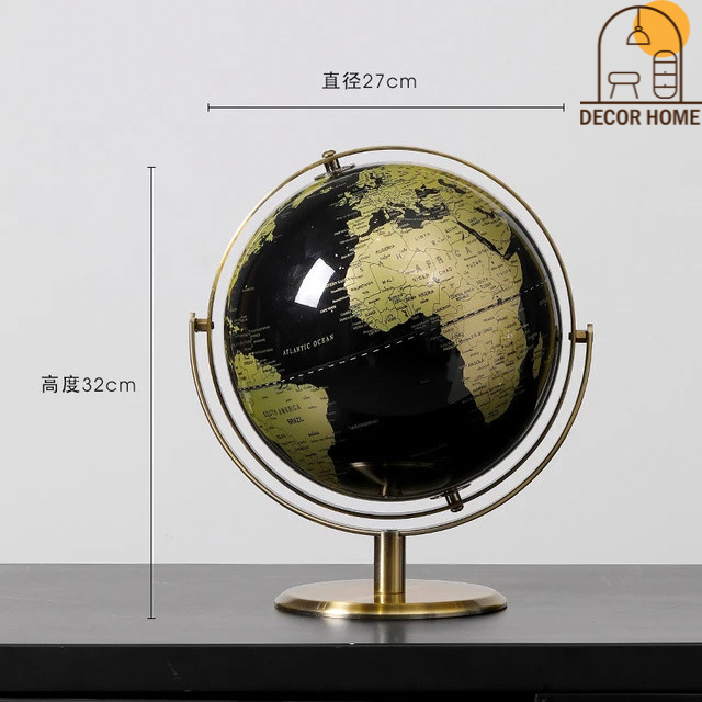 English Globe World Map Decor