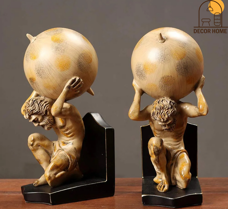 Roman Titan Atlas Statues bookend