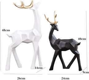 Pair of Rudolph Rein Deer Sculpture