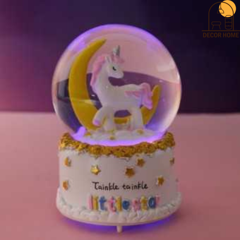 Moon Unicorn Crystal Ball Globe