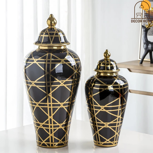 Jet Black Ginger Jars