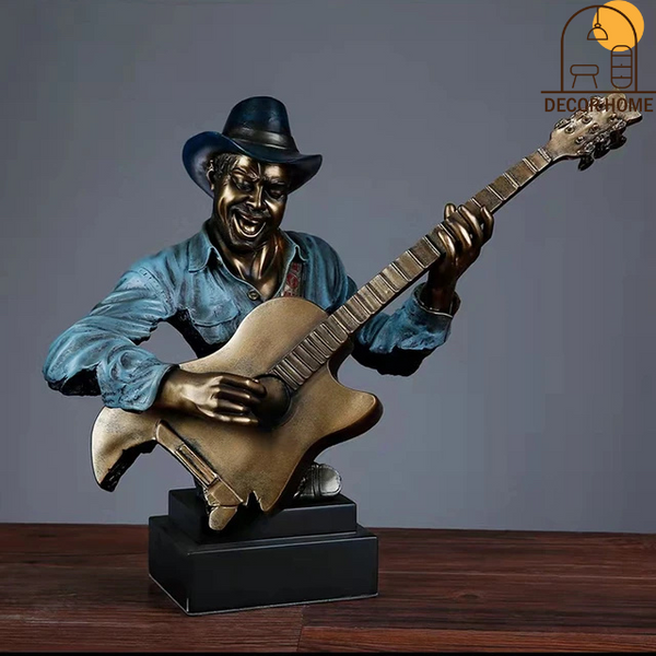 Sax player Bronze Bust Statue