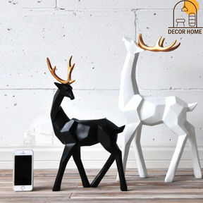 Pair of Rudolph Rein Deer Sculpture