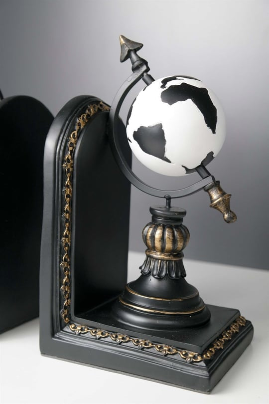 Traditional Check Design Globe Bookend