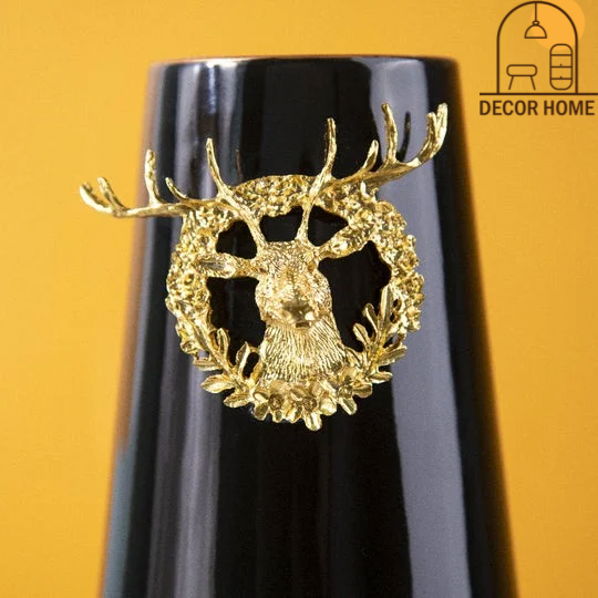 Ceramic Gold Plated Reindeer Vase