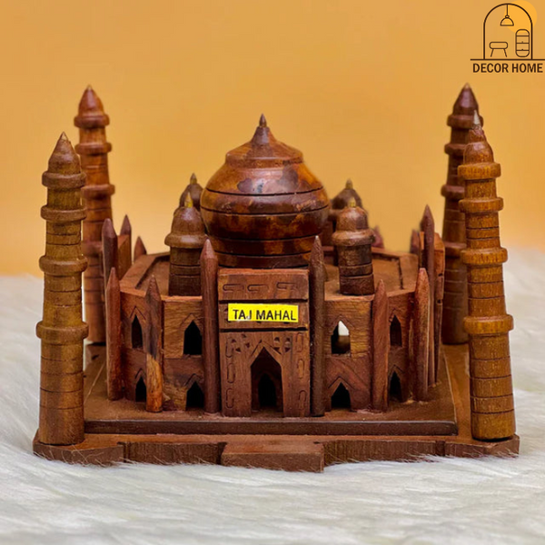 Handmade Carved Wooden Taj Mahal