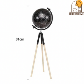 Wooden Tripod World Globe