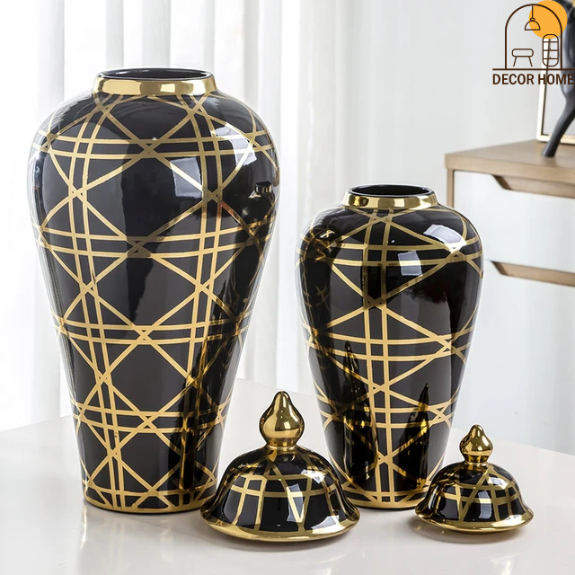 Jet Black Ginger Jars