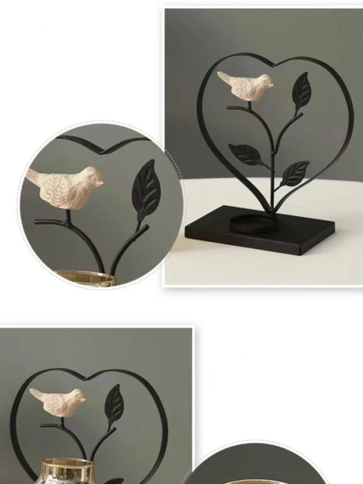 Bird Metal Candle Holder