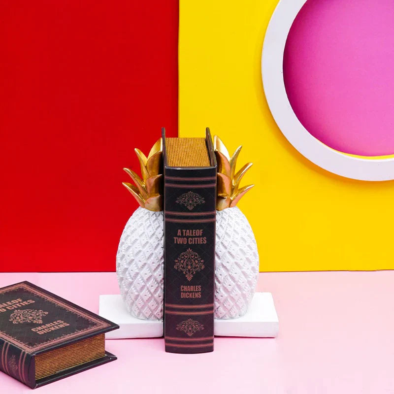 White Pineapple Shape Bookend