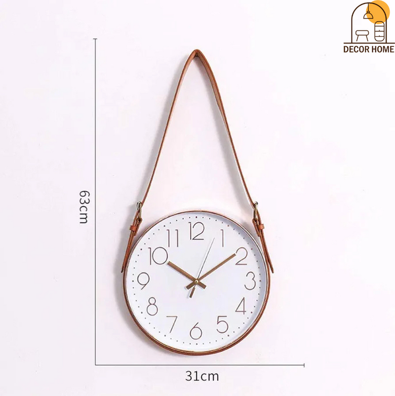 Lather Belt Hanging Wall Clock