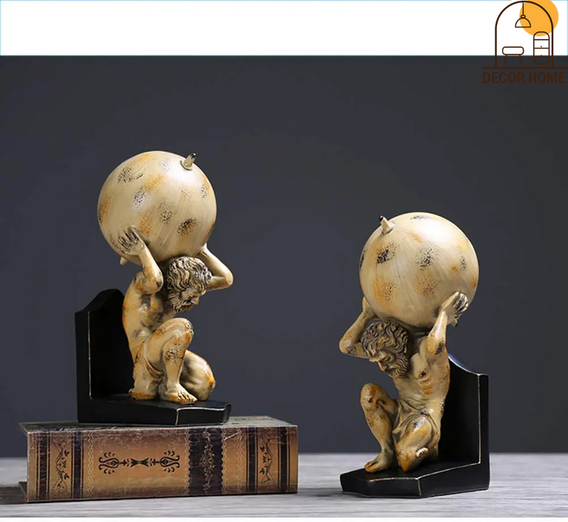 Roman Titan Atlas Statues bookend