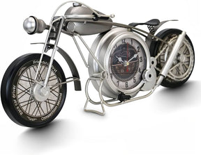 Retro Metal Motorcycle Table Clock