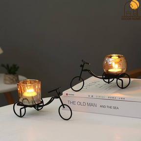 Metal Bicycle Candle Holder