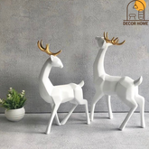 Pair of Rudolph Rein Deer Sculpture