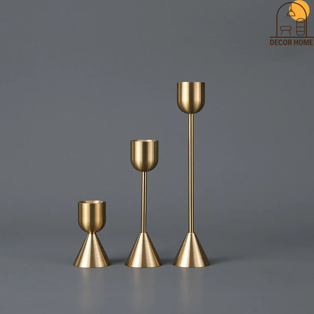 European Gold Candle holder(Set Of 3)