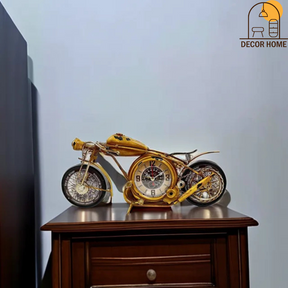 Retro Metal Motorcycle Table Clock