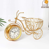 Golden Tricycle Seat Clock