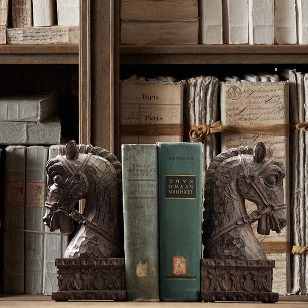Vintage Gray Horse Bookend