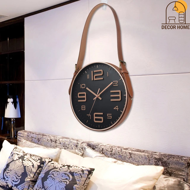 Elegant Black Timepiece Hanging Wall Clock