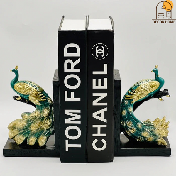 Elegant Peacock Bookend (Set Of 2)