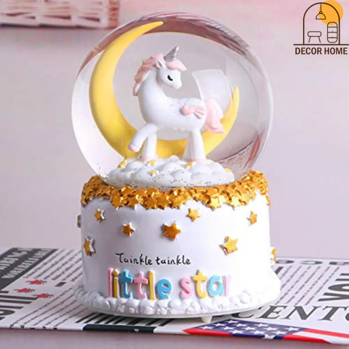 Moon Unicorn Crystal Ball Globe