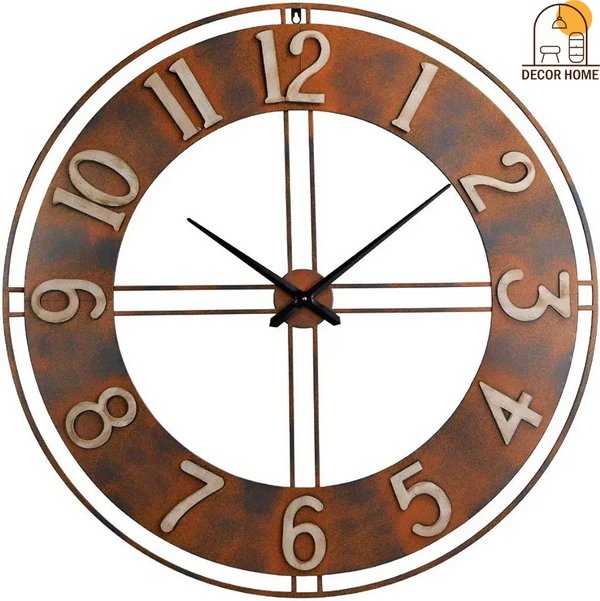 Metal Decorative Rusty Wall Clock