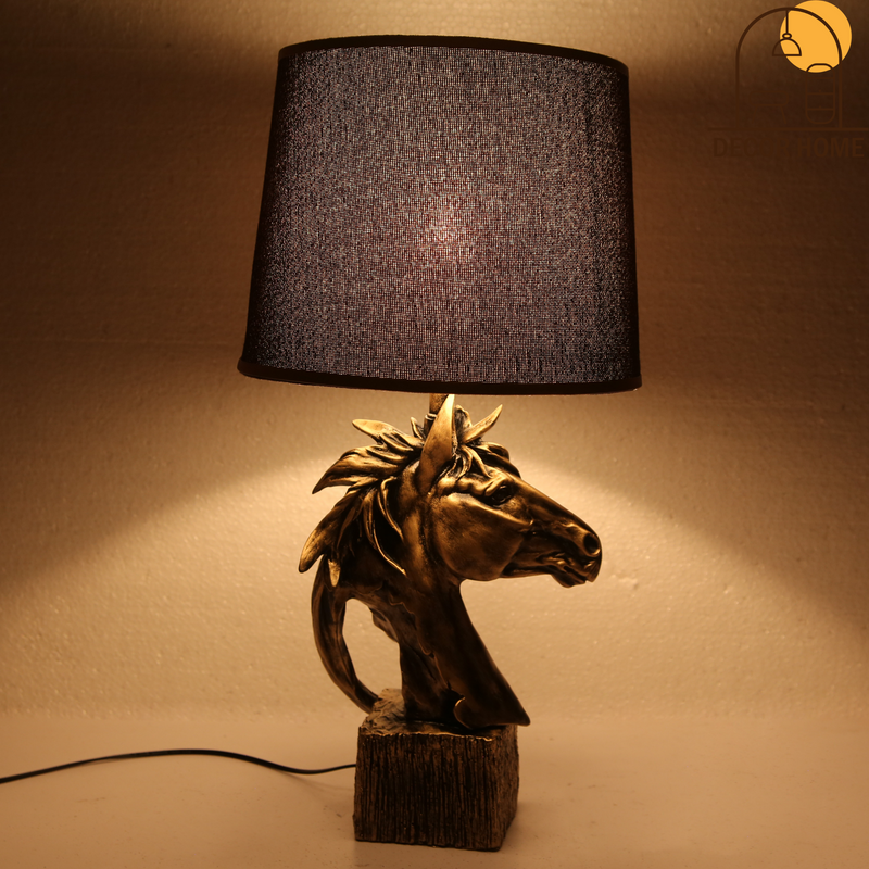 Antique Copper Horse Lamp