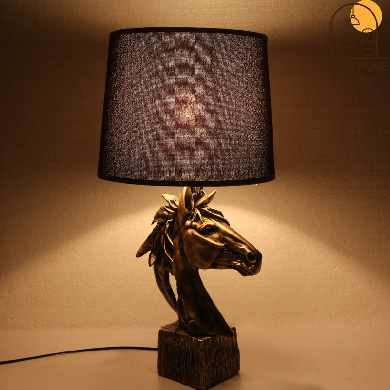 Antique Copper Horse Lamp