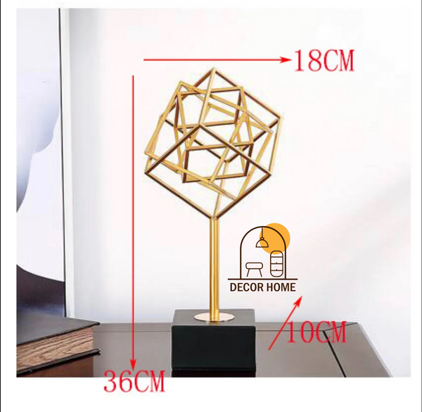 Gold Square Decor Ornament