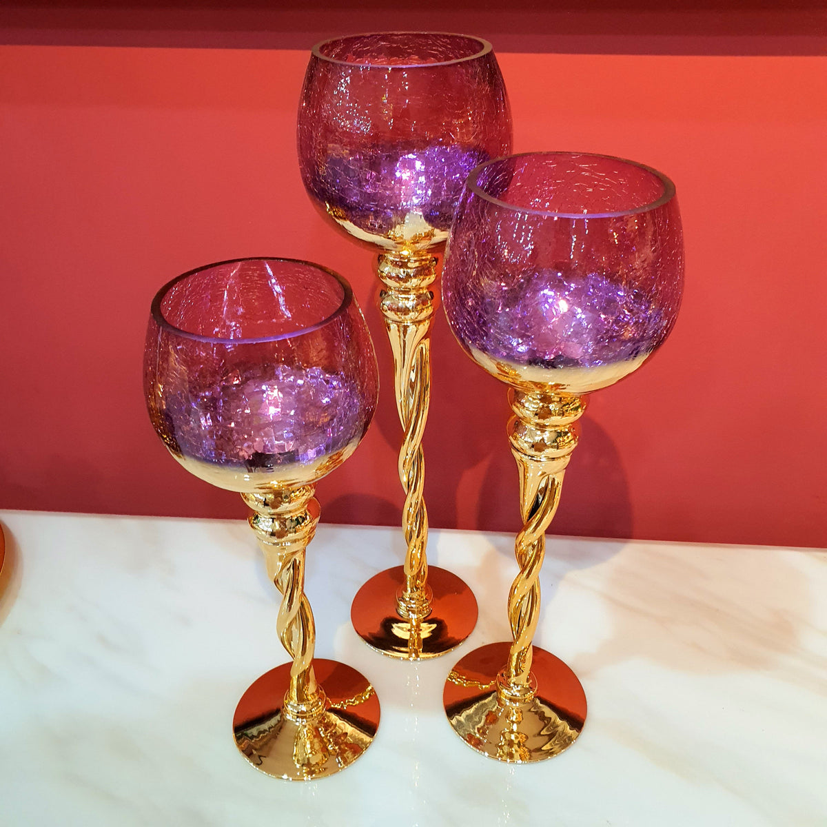 Crystal Candlestick (Set of 3)