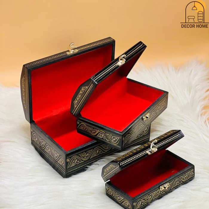 MDF Handcrafted Jewellery Box (Set of 3)