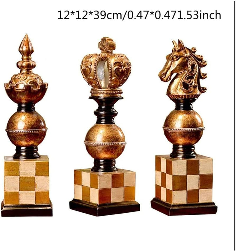 Chess Pieces Ornaments (Set of 3)