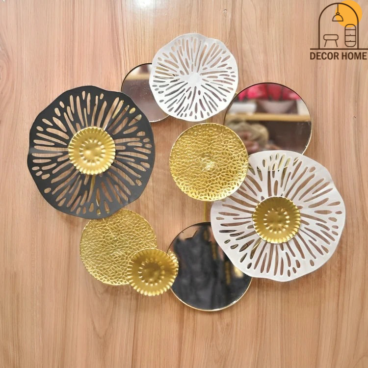 Metallic Round Shaped Wall Decor