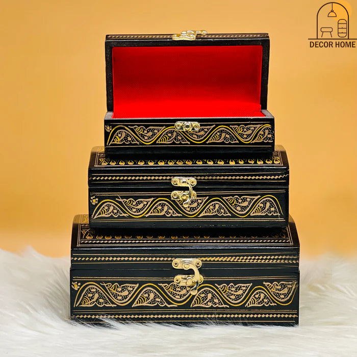 MDF Handcrafted Jewellery Box (Set of 3)