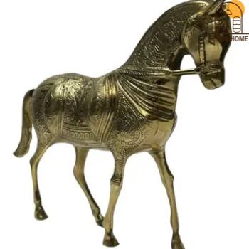 Beautiful Gold Horse Sculpture