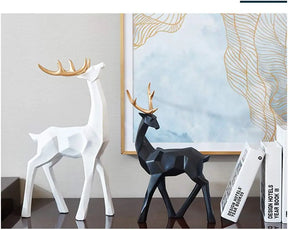 Pair of Rudolph Rein Deer Sculpture