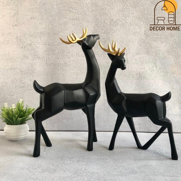 Pair of Rudolph Rein Deer Sculpture