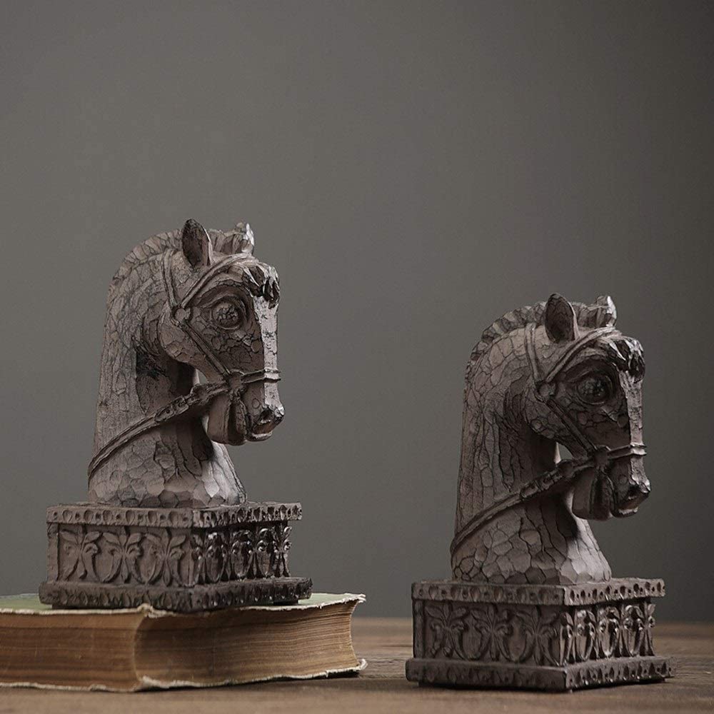 Vintage Gray Horse Bookend