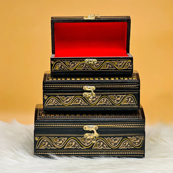 MDF Handcrafted Jewellery Box (Set of 3)