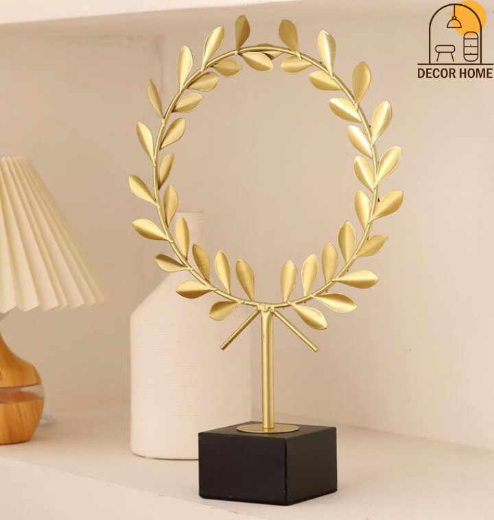 Marble Laurel Wreath Decor Ornament