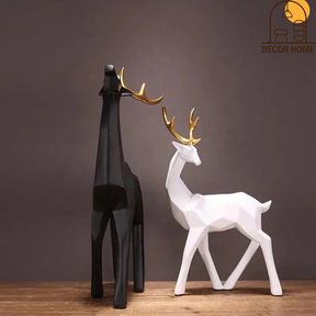 Pair of Rudolph Rein Deer Sculpture