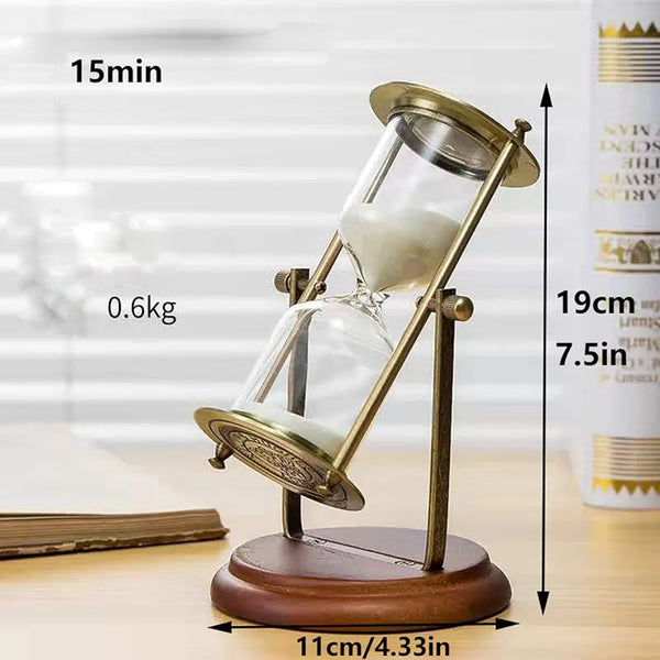 Metal Rotating Sandglass Timer 15 mints